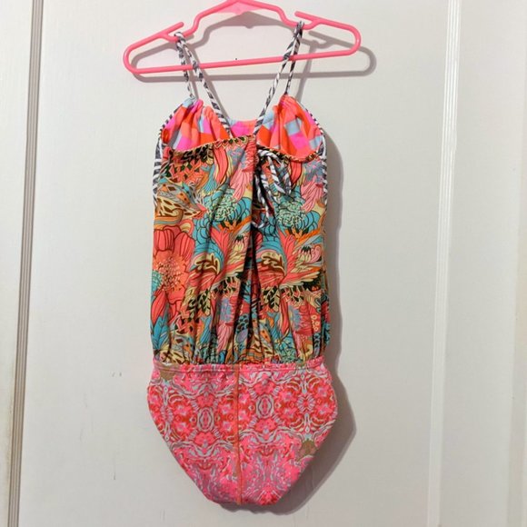 MAAJI Girls One Piece Swimsuit Multi-Color Tropical Print Size 8 yrs - Picture 4 of 7